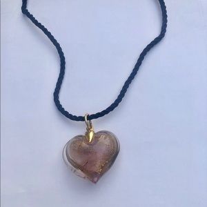 Murano glass heart necklace
